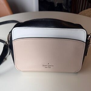 Kate Spade Black, White, and Tan Crossbody Bag